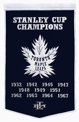 Shop Toronto Maple Leafs Winning Streak Genuine Wool Dynasty Banner (24"x36") - Sporting Up