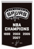 San Antonio Spurs Winning Streak Genuine Wool Dynasty Banner (24"x36") - Sporting Up
