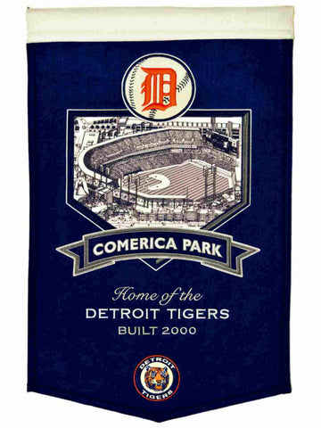 Shop Detroit Tigers Winning Streak Blue Comerica Park Wool Banner (15"x20") - Sporting Up
