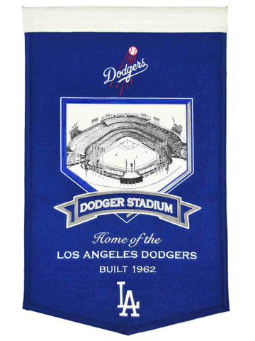 Shop Los Angeles Dodgers Winning Streak Blue Dodger Stadium Wool Banner (15"x20") - Sporting Up