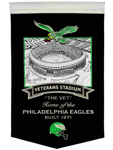 Shop Philadelphia Eagles Winning Streak Retro Veterans Stadium Wool Banner (15"x20") - Sporting Up