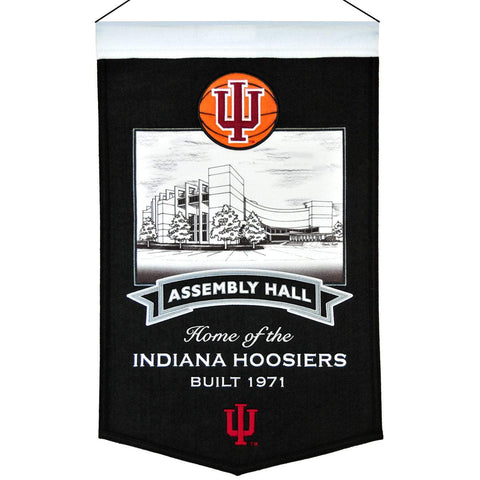 Shop Indiana Hoosiers Winning Streak Assembly Hall Basketball Wool Banner (15"x20") - Sporting Up
