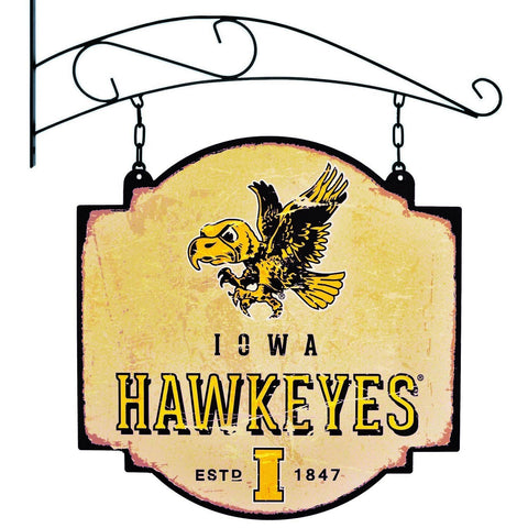 Shop Iowa Hawkeyes Winning Streak Vintage Tavern Pub Bar Metal Sign (16"x16") - Sporting Up