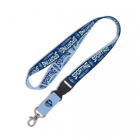 Sporting KC Kansas City MLS WinCraft Sports Two Toned Blue Buckle Lanyard - Sporting Up