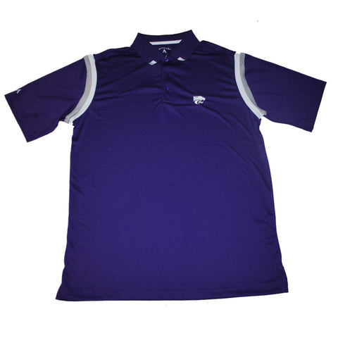 Kansas State Wildcats Antigua Lila Performance-Polo-T-Shirt mit gestreiften Ärmeln (L) – sportlich