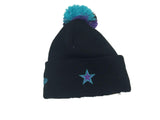 Dallas Cowboys NFL New Era Black Tri-Color Pom Pom Cuffed Knit Beanie Hat Cap - Sporting Up