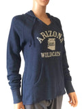 Arizona wildcats campeona mujer azul marino blanco sudadera con capucha de manga larga (m) - sporting up