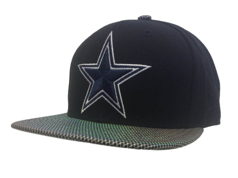 Shop Dallas Cowboys New Era 9Fifty Black Structured Adj Hollographic Flat Bill Hat - Sporting Up