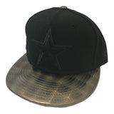 Dallas Cowboys New Era schwarze 9Fifty Snapback reflektierende Flat Bill Hat Cap (M/L) – sportlich