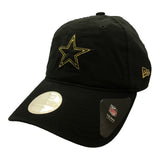 Dallas Cowboys New Era 9Twenty WOMENS Gold Glitter Strapback Baseball Hat Cap - Sporting Up