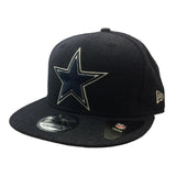 Dallas Cowboys New Era 9Fifty Navy Denim Structured Strapback Flat Bill Hat Cap - Sporting Up