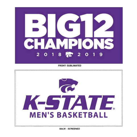 Toalla de vestuario de campeones de baloncesto masculino Kansas State Wildcats 2019 BIG 12 - Sporting Up