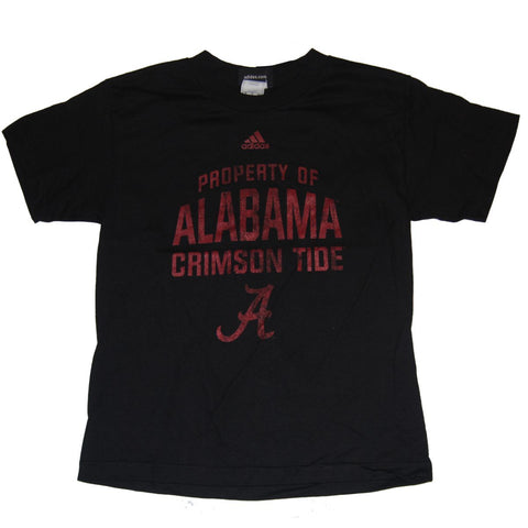 Shop Alabama Crimson Tide Adidas Youth Black Property of Alabama T-Shirt (M) - Sporting Up