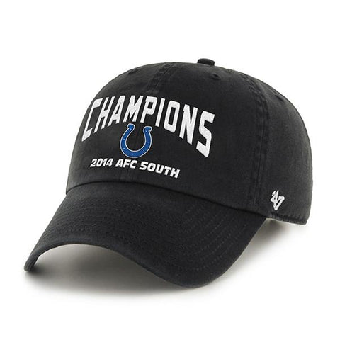 Shop Indianapolis Colts 47 Brand 2014 AFC South Champions Black Adjustable Hat Cap - Sporting Up
