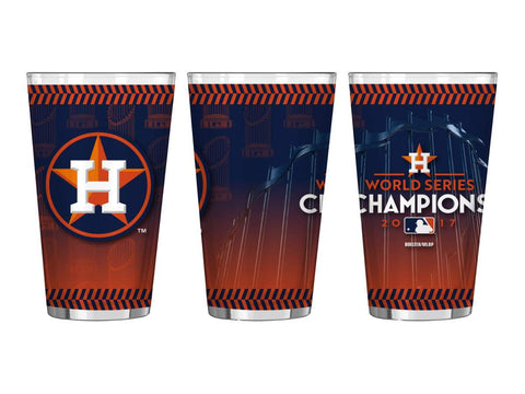 Shop Houston Astros 2017 World Series Champions Boelter Sublimated Pint Glass (16oz) - Sporting Up