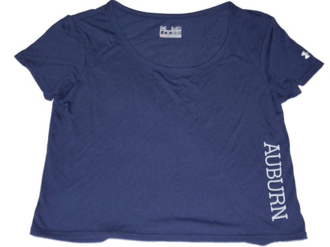 Auburn Tigers Under Armour Women Navy Loose HeatGear Crop Top Dance T-Shirt (M) - Sporting Up