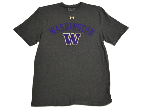 Washington huskies under pansar grå heatgear laddad bomull t-shirt (m) - sportiga upp