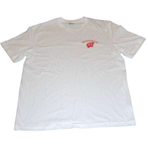 Shoppen Sie Wisconsin Badgers Gear for Sports, weißes T-Shirt aus weicher Baumwolle mit großem Logo auf der Rückseite (L) – Sporting Up