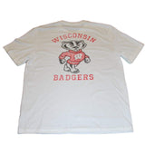 Wisconsin Badgers Gear for Sports Weißes T-Shirt aus weicher Baumwolle mit großem Logo auf der Rückseite (L) – Sporting Up
