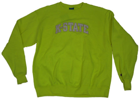 Shop Kansas State Wildcats Champion Women Neon Yellow Sparkle Sweatshirt (L) - Sporting Up