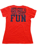 Oregon State Beavers Champion Womens Orange Silver Bling T-Shirt (M) - Sporting Up