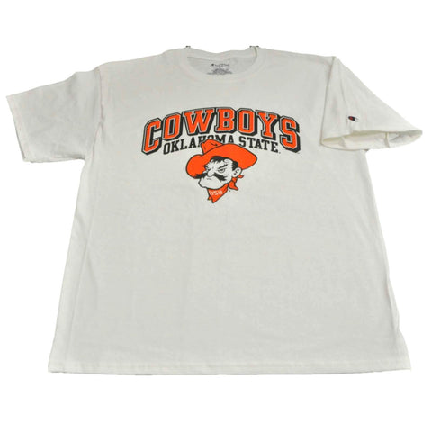 Shop Oklahoma State Cowboys Champion White Big Mascot Head Logo Cotton T-Shirt (L) - Sporting Up