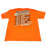 Oklahoma state cowboys champion orange 2013 fotbollsschema t-shirt (l) - sportig upp