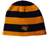 Northern Iowa Panthers The Game Purple Yellow Striped Reversible Beanie Hat Cap - Sporting Up