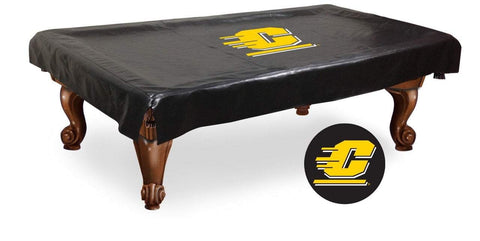 Cubierta de mesa de billar de vinilo negro chippewas de Central Michigan - sporting up