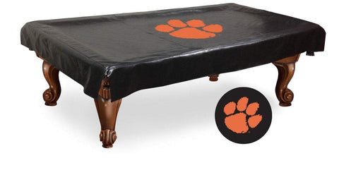 Clemson tigers hbs svart vinyl biljard biljardbordsöverdrag - sporting up