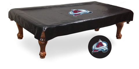 Colorado Avalanche HBS Black Vinyl Billiard Pool Table Cover - Sporting Up