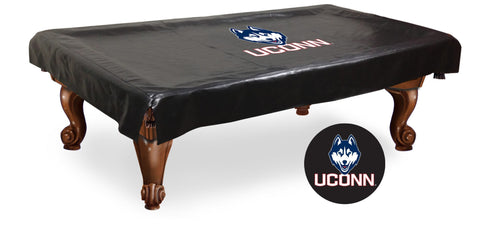 Connecticut huskies hbs cubierta de mesa de billar de vinilo negro - sporting up