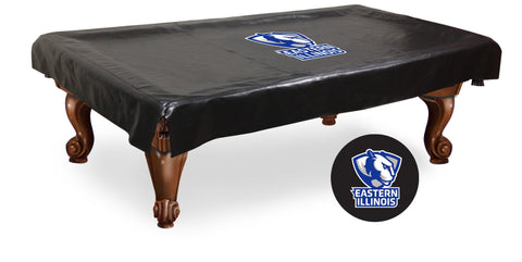Housse de table de billard en vinyle noir des Panthers de l'Illinois de l'Est - faire du sport