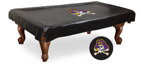 Housse de table de billard en vinyle noir HBS des Pirates de la Caroline de l'Est - Sporting Up