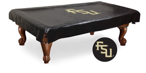 Florida State Seminoles HBS Black Vinyl Billiard Pool Table Cover - Sporting Up