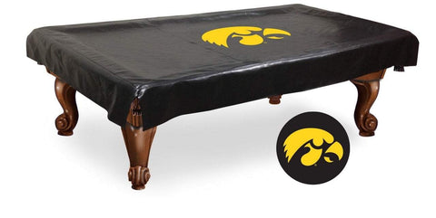 Iowa hawkeyes hbs cubierta de mesa de billar de vinilo negro - sporting up