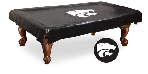 Kansas State Wildcats HBS Black Vinyl Billiard Pool Table Cover - Sporting Up