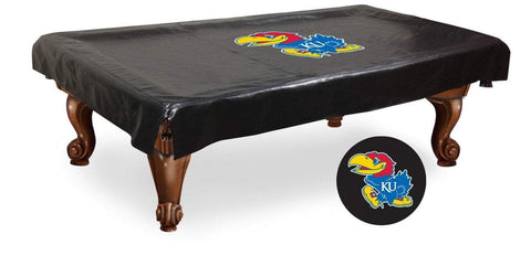 Kansas jayhawks hbs cubierta de mesa de billar de vinilo negro - sporting up