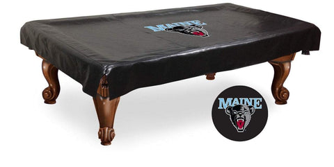 Maine Black Bears HBS Black Vinyl Billiard Pool Table Cover - Sporting Up