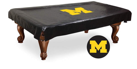 Michigan wolverines hbs cubierta de mesa de billar de vinilo negro - sporting up