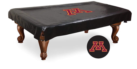 Cubierta de mesa de billar de vinilo negro Minnesota golden gophers - sporting up