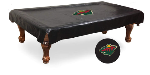 Cubierta para mesa de billar de vinilo negro Minnesota wild hbs - sporting up