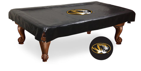 Cubierta de mesa de billar de vinilo negro hbs de Missouri Tigers - sporting up