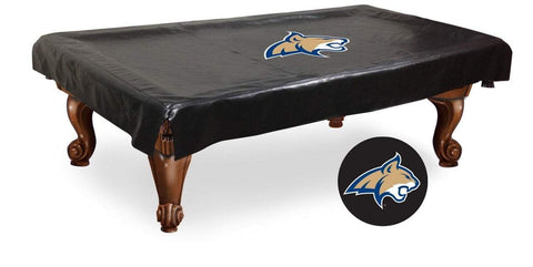 Housse de table de billard en vinyle noir des Bobcats de l'État du Montana - faire du sport