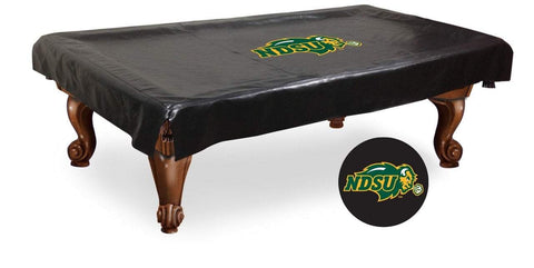Cubierta de mesa de billar de vinilo negro bisonte del estado de Dakota del Norte - sporting up