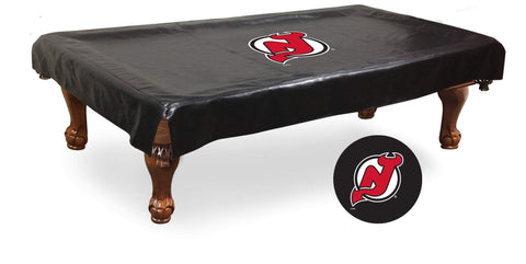 New Jersey Devils HBS Black Vinyl Billiard Pool Table Cover - Sporting Up