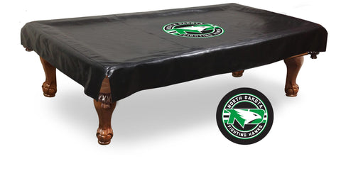 Cubierta de mesa de billar de vinilo negro de los halcones de lucha de Dakota del Norte - sporting up