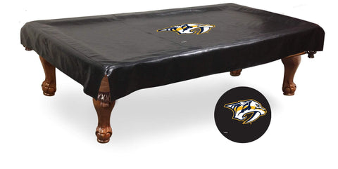 Nashville predators hbs cubierta de mesa de billar de vinilo negro - sporting up