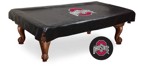 Ohio state buckeyes hbs cubierta de mesa de billar de vinilo negro - sporting up