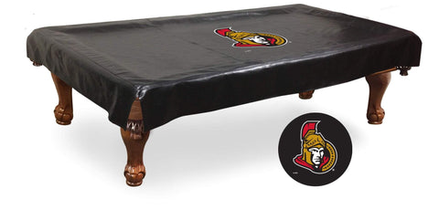 Achetez la housse de table de billard en vinyle noir hbs des sénateurs d'Ottawa - Sporting Up